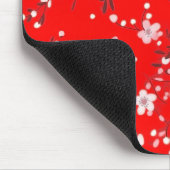 Posy print op rood muismat (Hoek)