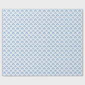 Posy Sprig in Blauwe Porselein Cadeaupapier (Vlak)