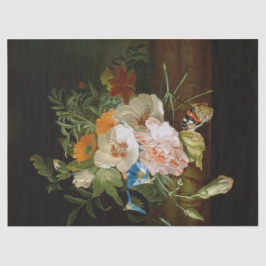 Posy van Flowers van Rachel Ruysch Tissuepapier (Voorkant)