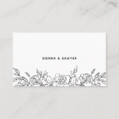 Posy van Rozen Bruiloft Online RSVP-kaart Visitekaartje (Achterkant)