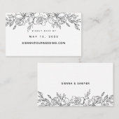 Posy van Rozen Bruiloft Online RSVP-kaart Visitekaartje (Voorkant / Achterkant)