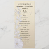 posy Wedding Programme - metallic champagne Programmakaart (Voorkant)