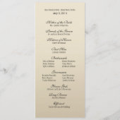  posy Wedding Programme - metallic champagne Programmakaart (Achterkant)