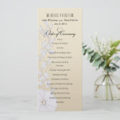 posy Wedding Programme - metallic champagne Programmakaart (Staand voorkant)