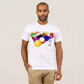 Pot A Ball Biljart Mannen T-shirt (Voorkant volledig)