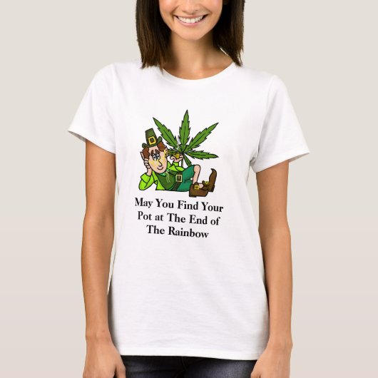 Pot aan het einde van het T-shirt voor de regenboo (Voorkant)