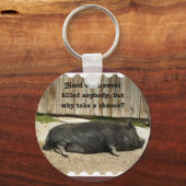 Pot Bellied Pig Sleutelhanger (Voorkant)