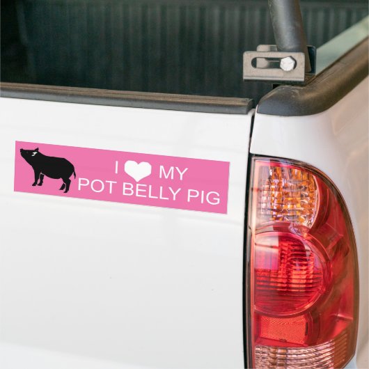 Pot Belly Pig Bumpersticker (Op Truck)