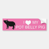 Pot Belly Pig Bumpersticker (Voorkant)
