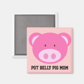 Pot Belly Pig mam Magneet (Voorkant / Achterkant)