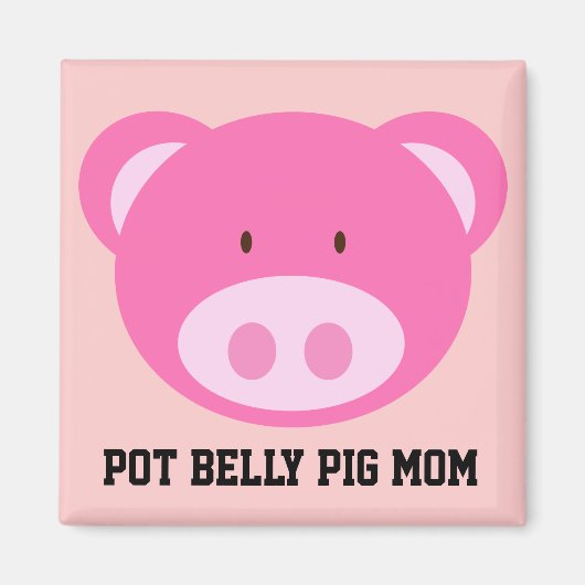 Pot Belly Pig mam Magneet (Voorkant)