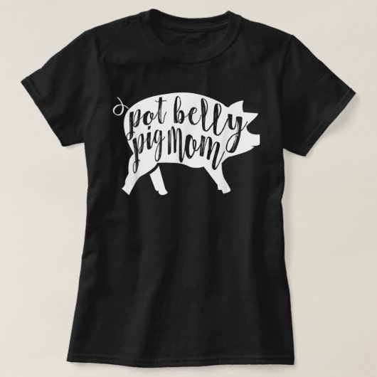 Pot Belly Pig Mam voor Vrouwen T-shirt (Design voorkant)