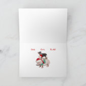 Pot Belly Pig Vrolijk Kerstfeest Feestdagen Kaart (Binnen)