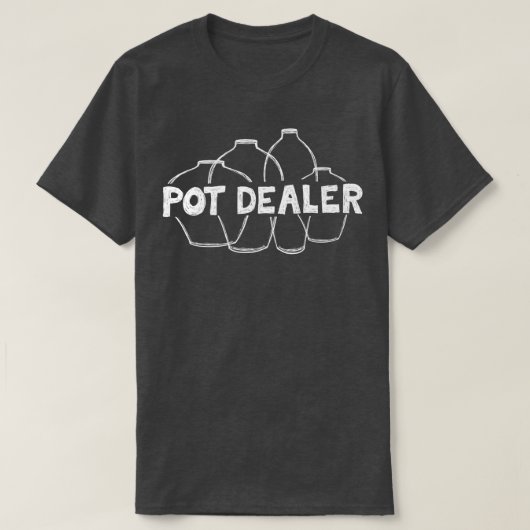 Pot Dealer witte afdruk T-shirt (Design voorkant)