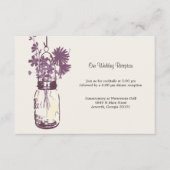 Pot-en-wilde-bloem-huwelijksreceptie Informatiekaartje (Voorkant)