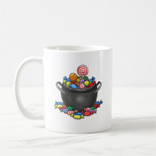 Pot gevuld met snoep voor Halloween Koffiemok