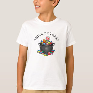 Pot gevuld met snoep voor Halloween T-shirt