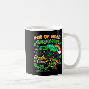 Pot goud vergruizer monstertruck St. Patrick's Day Koffiemok