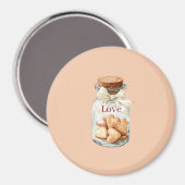 Pot Hart Cookies Witte Strik Magneet (Voorkant / Achterkant)