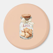 Pot Hart Cookies Witte Strik Magneet (Voorkant)