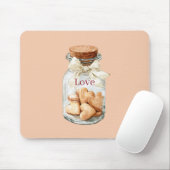 Pot Hart Cookies Witte Strik Muismat (Met muis)