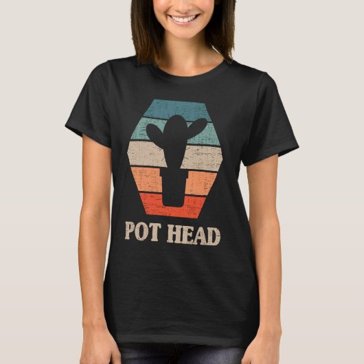 Pot Head Cactus  Gardener Garden Plants Gardener T-shirt (Voorkant)