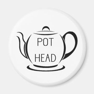 Pot Head Funny Pun Quote Magneet