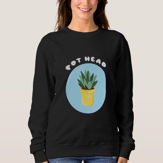 Pot Head Potlood Plant Cool Gardeners Succulent Trui (Voorkant)
