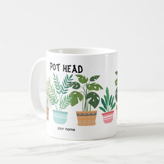 Pot Head / Tuinier Moeder Gek Plant Dame Koffiemok (Voorkant links)