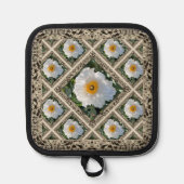 Pot Holder met Matilija Poppies Pannenlap (Voorkant)