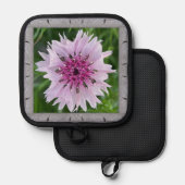 Pot Holder met Mooie Roze Nigella Pannenlap (Voorkant / Achterkant)