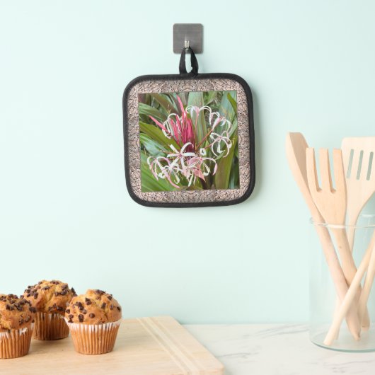 Pot Holder met Mooie Spider Lily Pannenlap (Insitu(Ophanging))