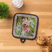 Pot Holder met Mooie Spider Lily Pannenlap (Top down)