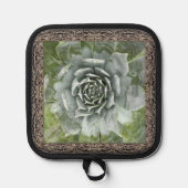 Pot Holder met Mooie Succulent Pannenlap (Voorkant)