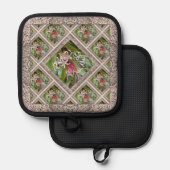 Pot Holder met Pink Spider Lillies Pannenlap (Voorkant / Achterkant)