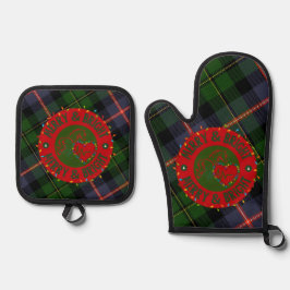Pot Holder/Oven Mitt Plaid Merry & Bright Ovenwant & Pannenlap Set