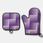 Pot Holder Set - Paarse Shaded Ribbon Weave (Voorkant)