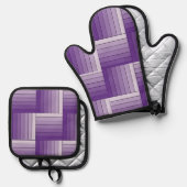 Pot Holder Set - Paarse Shaded Ribbon Weave (Voorkant / Achterkant)