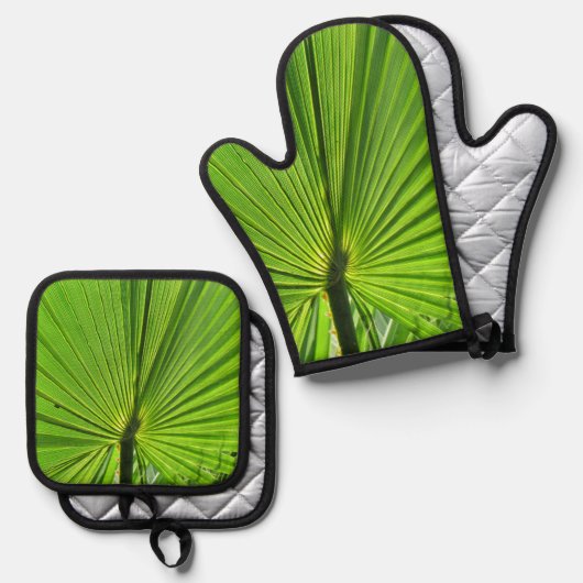 Pot Holder Set - Palm Frond (Voorkant / Achterkant)