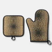 Pot Holder Set - Zonnebloem geometrie (Voorkant)