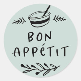 Pot / Kruiden Bon Appétit Sticker Label
