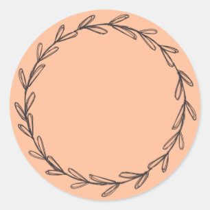 Pot/ Kruiden Kale Krans Perzikdons Ronde Sticker