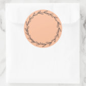 Pot/ Kruiden Kale Krans Perzikdons Ronde Sticker (Tas)