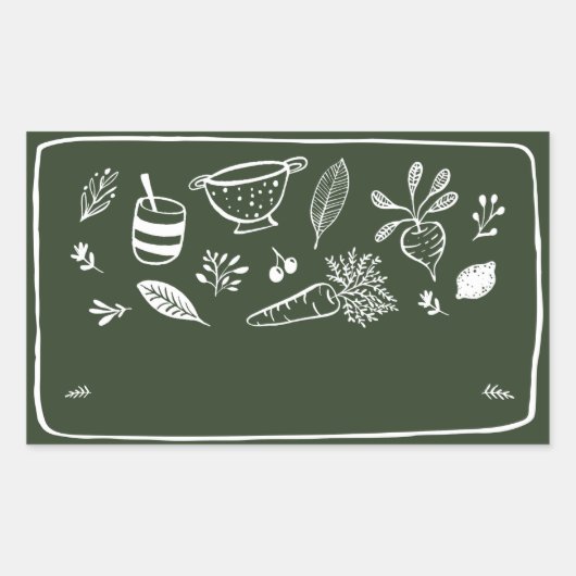 Pot / Kruiden Lege Sticker Label VIII (Voorkant)