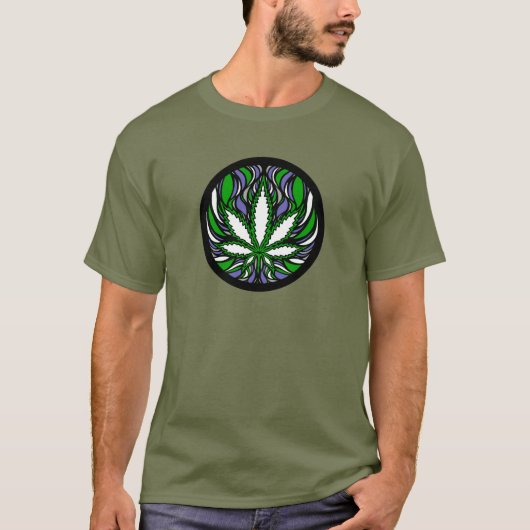 Pot Leaf Smoke T-Shirt (Voorkant)