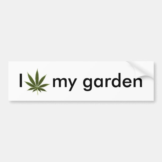 pot_leaf_tattoo, Ik mijn tuin Bumpersticker (Voorkant)