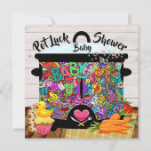 Pot Luck-Baby shower Kaart (Voorkant)