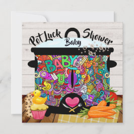 Pot Luck-Baby shower Kaart