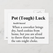 Pot Luck Definition Briefkaart (Voorkant / Achterkant)