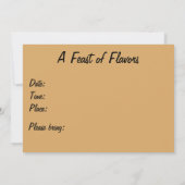 Pot Luck Dinner Kaart (Achterkant)